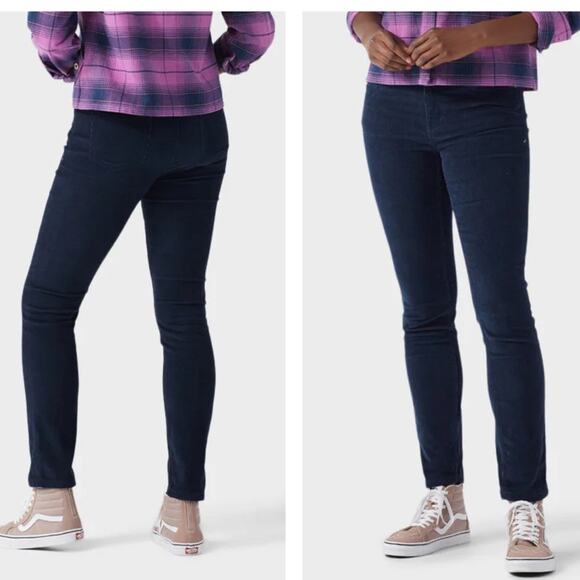 Stio Women's Rivet Cord Navy Blue Organic Cotton 5 Pocket Corduroy Pants Size 4 - Picture 1 of 12